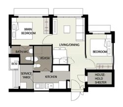 Blk 419A Waterfront II @ Northshore (Punggol), HDB 3 Rooms #632463731